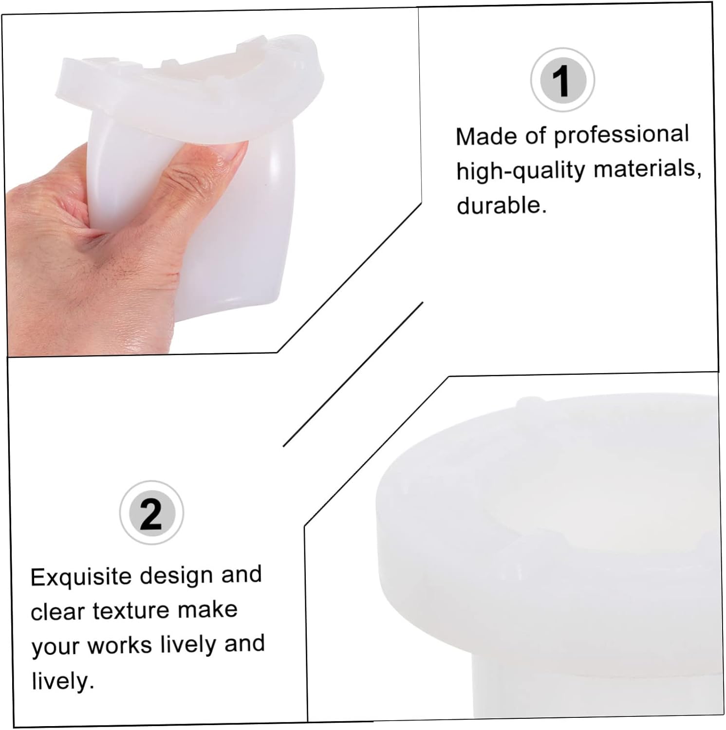 DIY Flexible Mold Smooth Hollow Plastic Candle for Candle Making