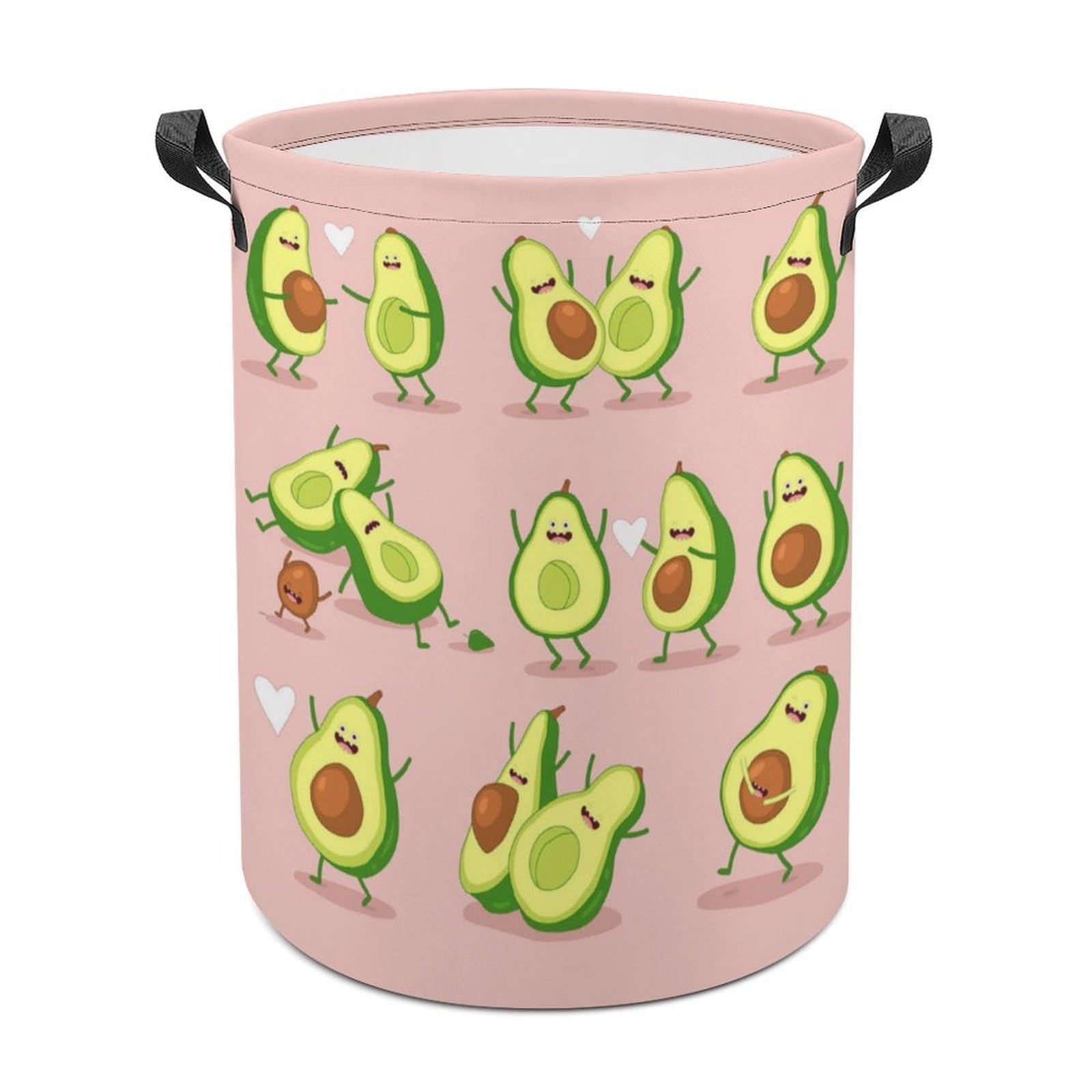 MHYRAC Laundry Hamper, Funny Avocado Laundry Basket, Washing Basket with Handle