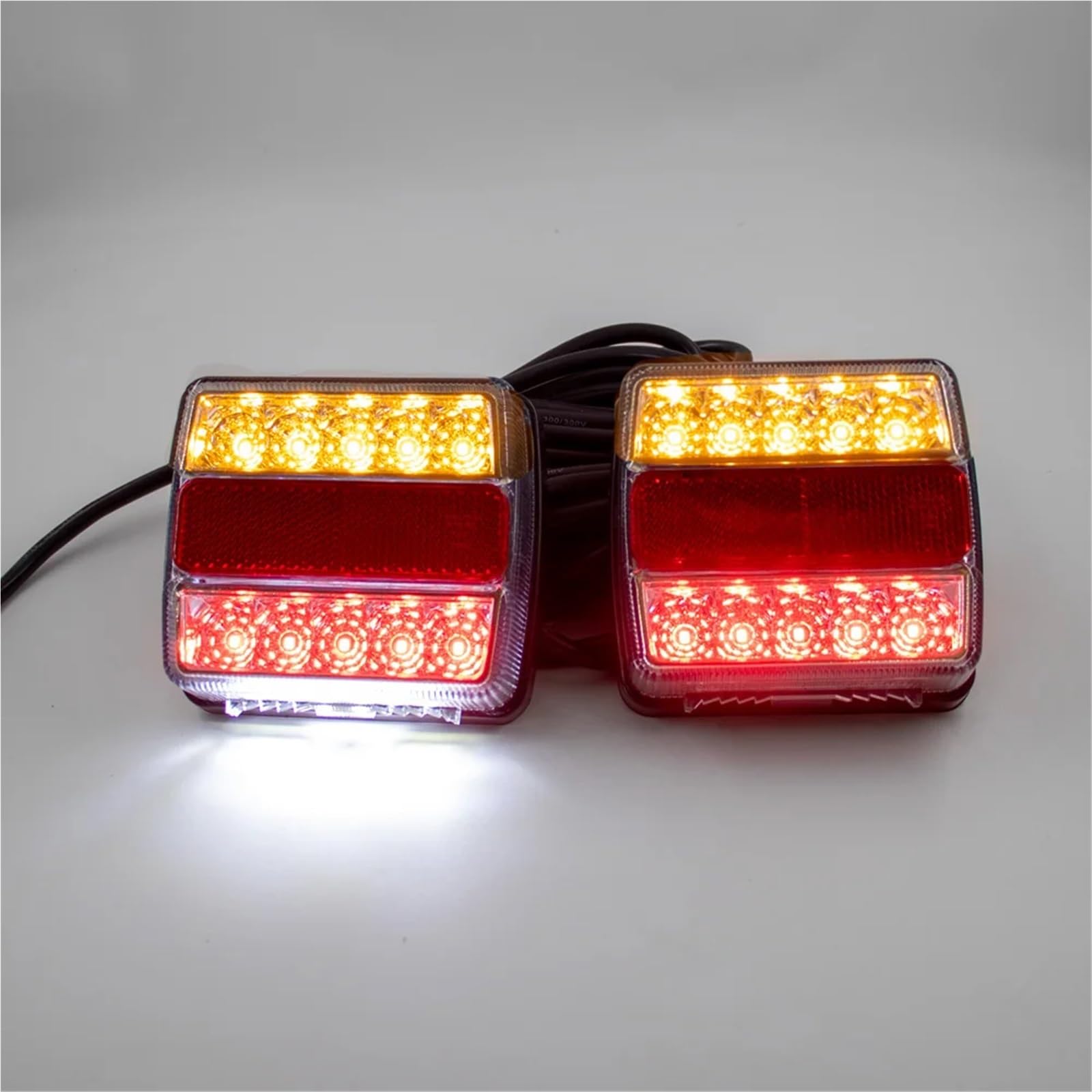 Eclairage Plaque Immatriculation Etanche 12V 1Set 7 Pin 10m Fanale Posteriore di Traino Rimorchio Universale Luce Stop del Freno Targa Riflettore Impermeabile