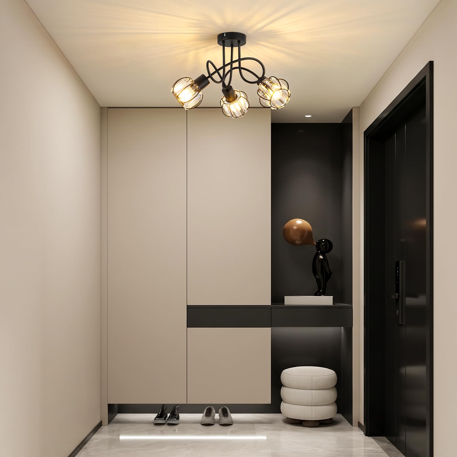 Plafonnier Spot, E14 3 Spots de Plafond Luminaire 4799908