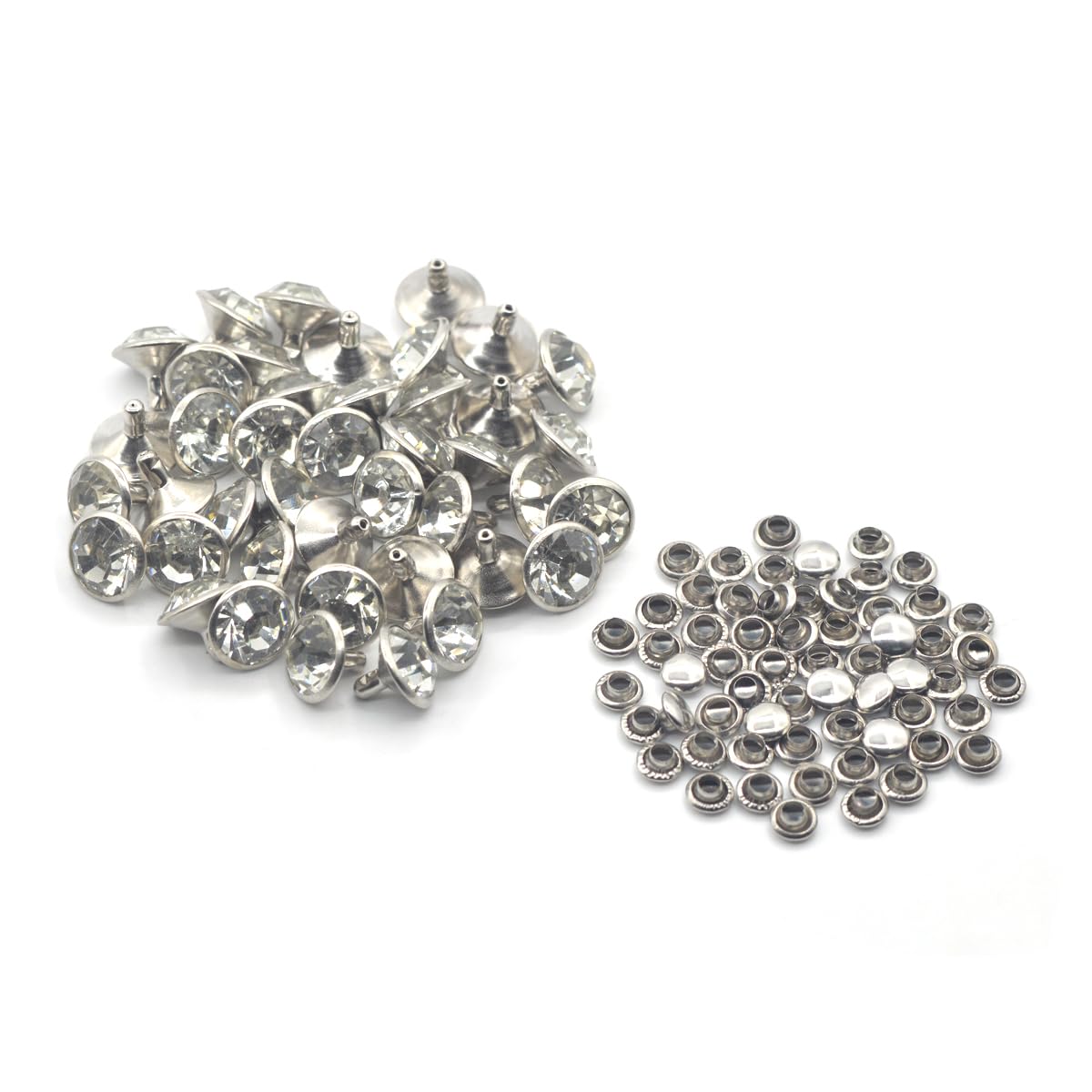 Yalando 1 Sets Die and 100 Sets Crystal Rivets for Hand Press Machine Craft DIY Tool Accessories 5mm 6mm 7mm 8mm 9mm 10mm 12mm Screw Size M8