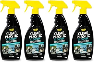 Invisible Glass 92084-4PK Clear Plastic Cleaner for Cars, Motorcycles, RVs, Boats, Helmet Visors, Golf Carts, Acrylic and Vinyl Windows, Streak-Free, Haze-Free, Removes Static, 22 Fl Oz, Pack of 4