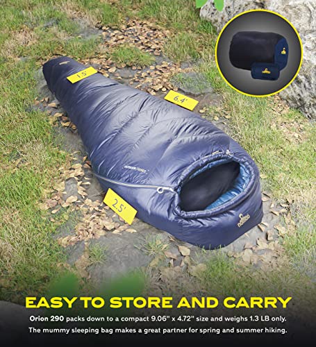 Bolsa de Dormir NOMAD Orion Mummy para 4 Temporadas, Impermeable y Ligera con Saco de Compresión miniatura 5