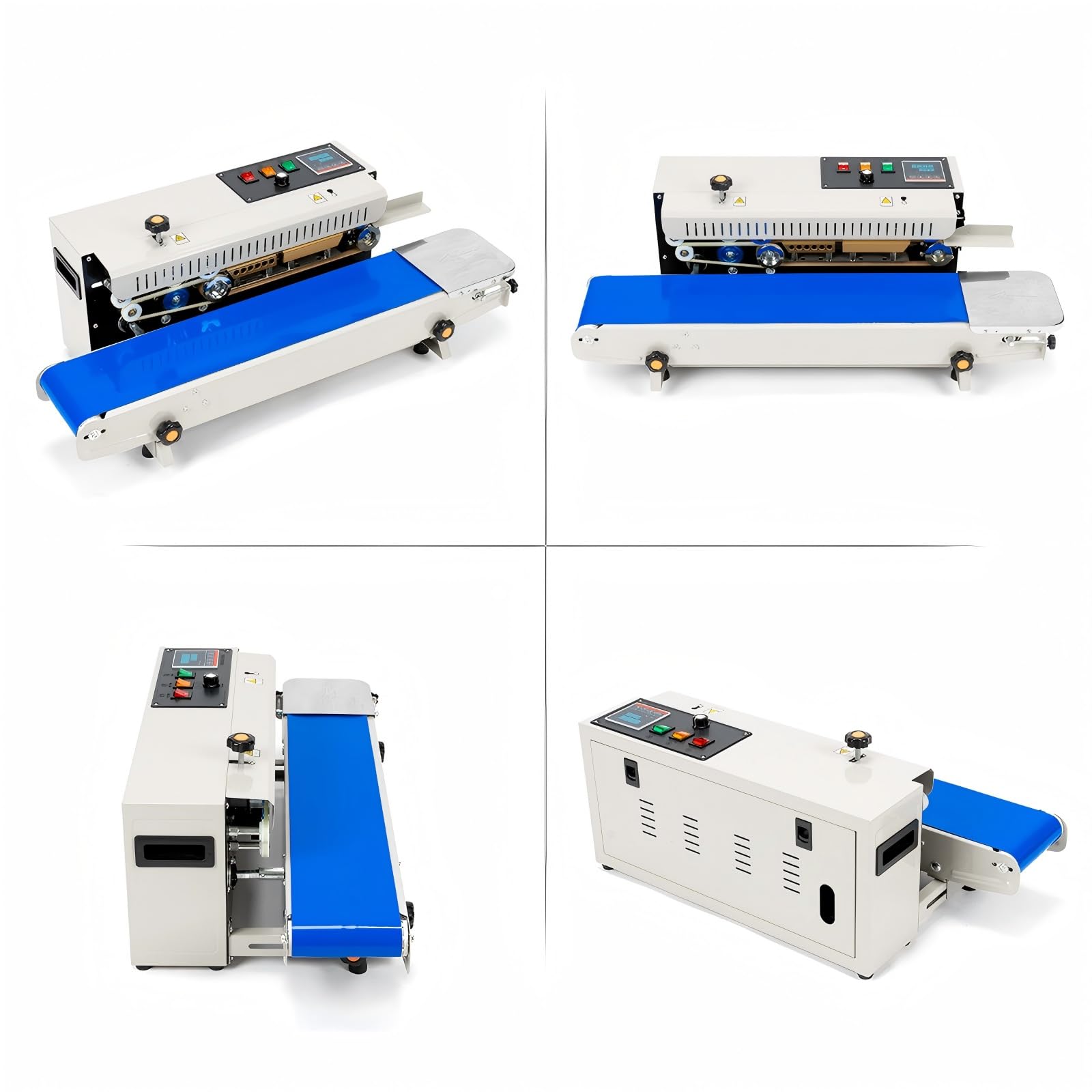 VONPACK FR-900 Máquina automática de sellado de banda continua, sellador de bolsas, fábrica industrial, máquina de embalaje de cocina, sellado térmico, control inteligente de temperatura ajustable