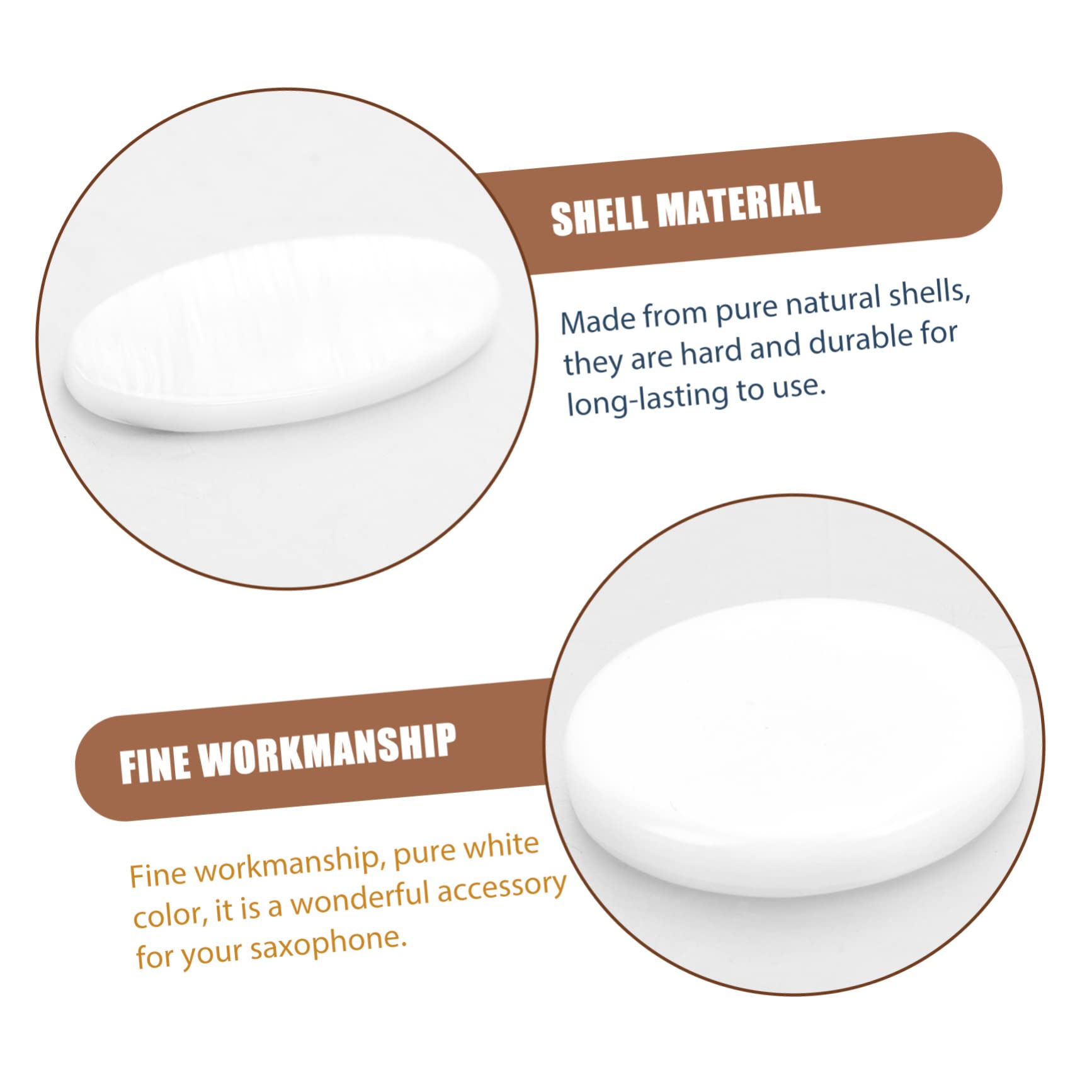 ERINGOGO 9Pcs Saxophone Replacement Buttons Premium Shell Key Decor for Soprano Alto Tenor Saxophones Durable Repair Accessories Stylish Upgrade for Musicians