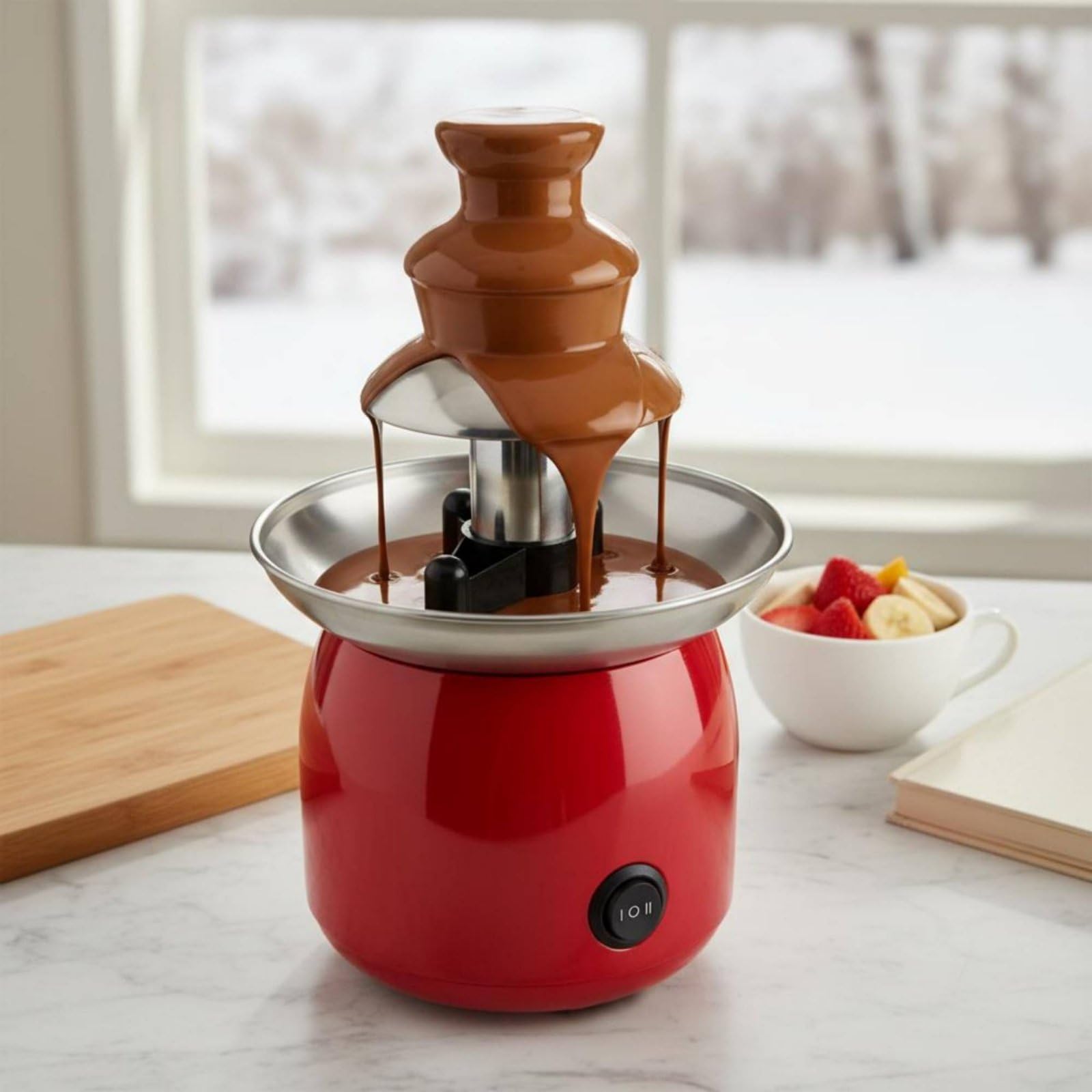 Fontana di Cioccolato a 3 Livelli Elettrico Torrre di Cioccolato Automatica Riscaldamento Rapido Elettrodomestico da Cucina per Buffet