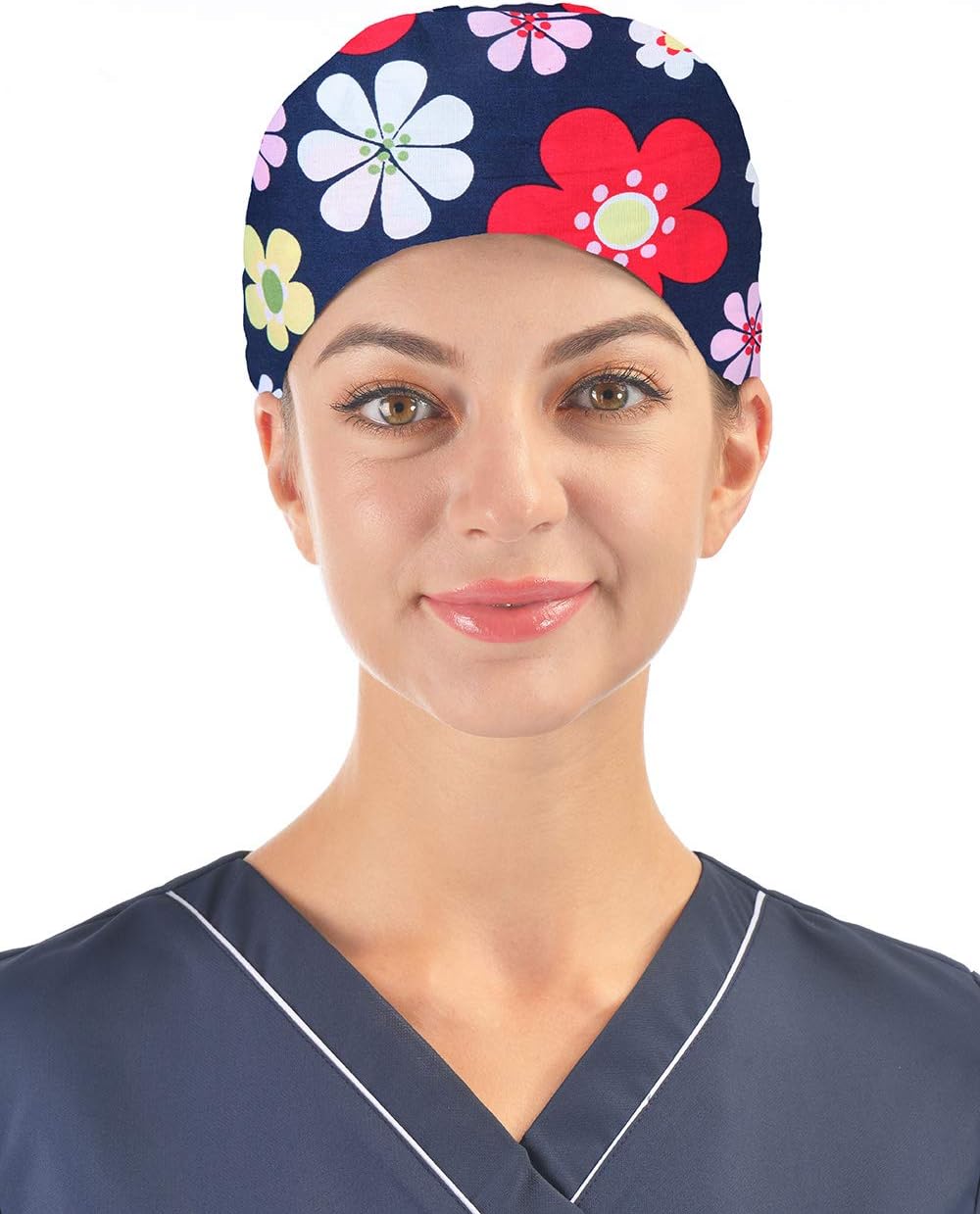 Kousenpu Adjustable Working Cap,Elastic Tie-Back Scrub Cap, Unisex, One Size Multiple Color - Image 3