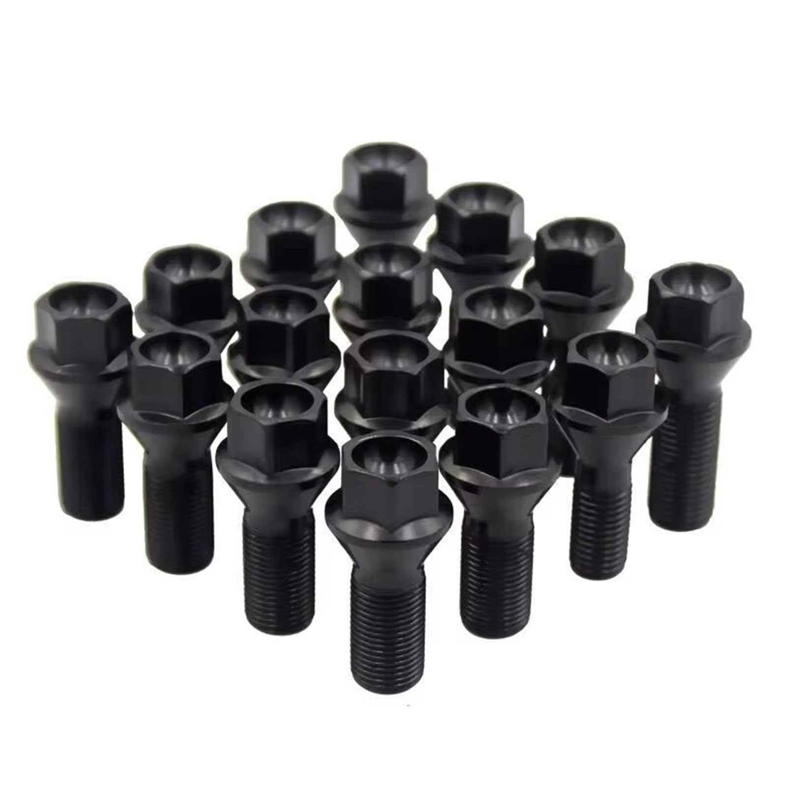 Tornillos de Rueda M12x1.5 Negros de 17mm para BMW X1 Z4 E46 E90 E39 E60 E53 6
