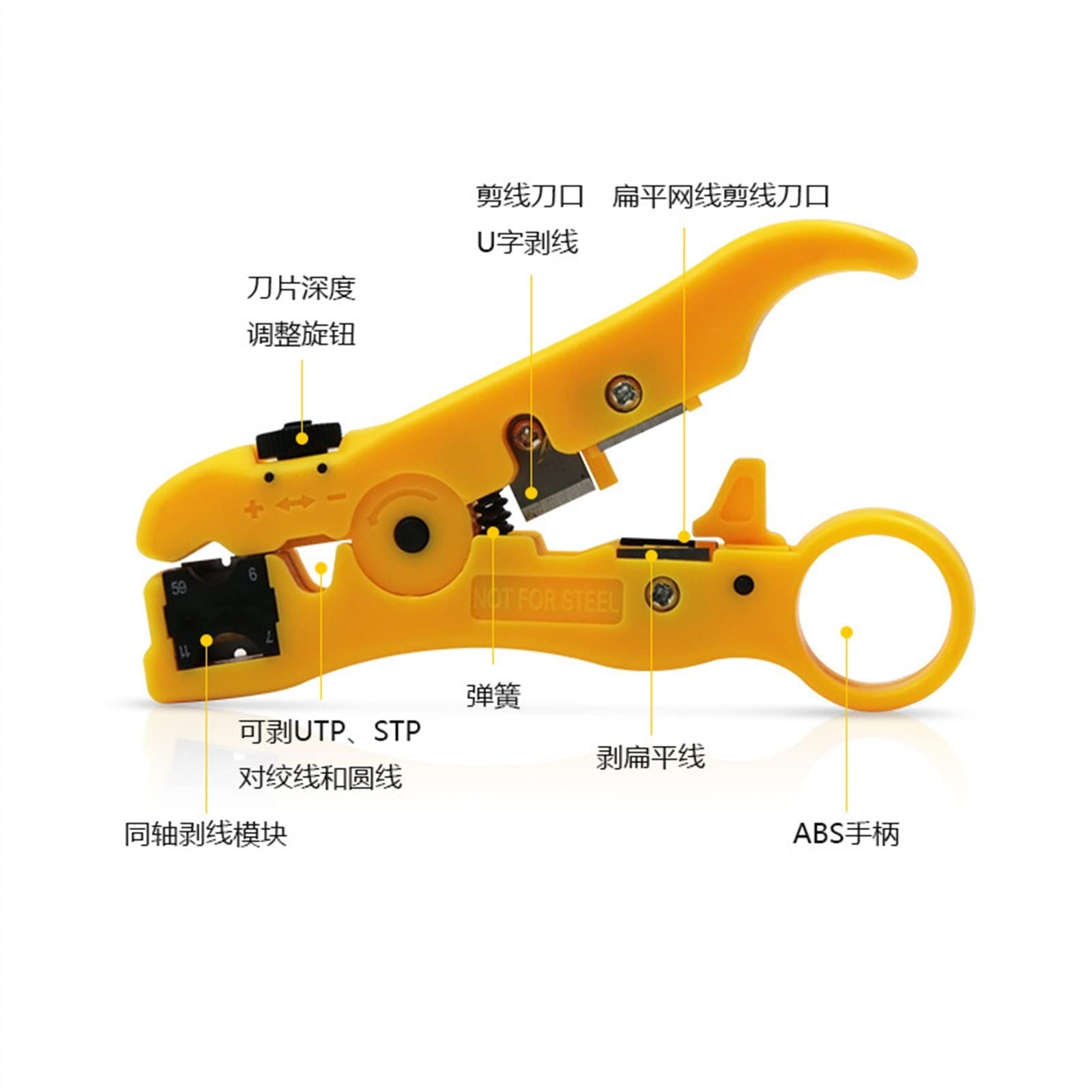 Alicates, alicates de crimpado, cortadores de cables y alambres, alicates pelacables multifuncionales, herramientas, alicates de corte de cables coaxiales, pelacables para UTP/STP RG59 RG6 RG7 RG11
