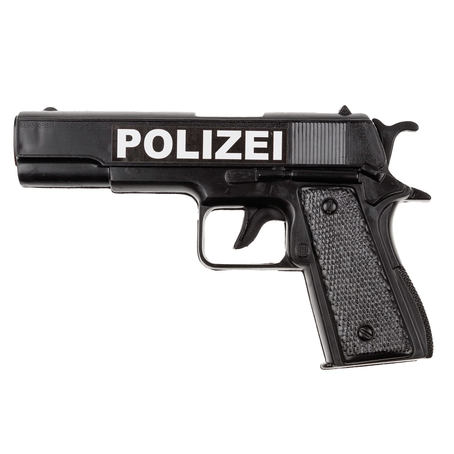 Idena 8040007 - Zestaw policyjny, pistolet, kabura i kajdanki, zestaw zabawowy, impreza tematyczna, karnawał
