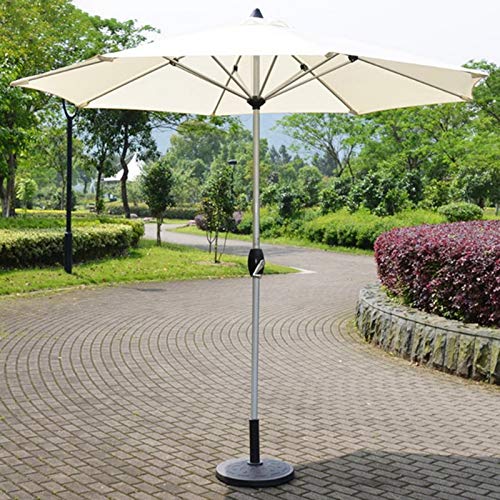 Parasol de jardin 2.7m beige en aluminium FACAI pour terrasse