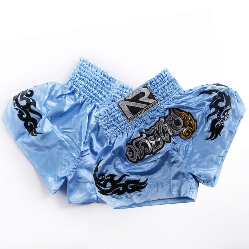 Pantaloncini da allenamento da kick boxing per donne e bambini, design leggero e confortevole (L azzurro)