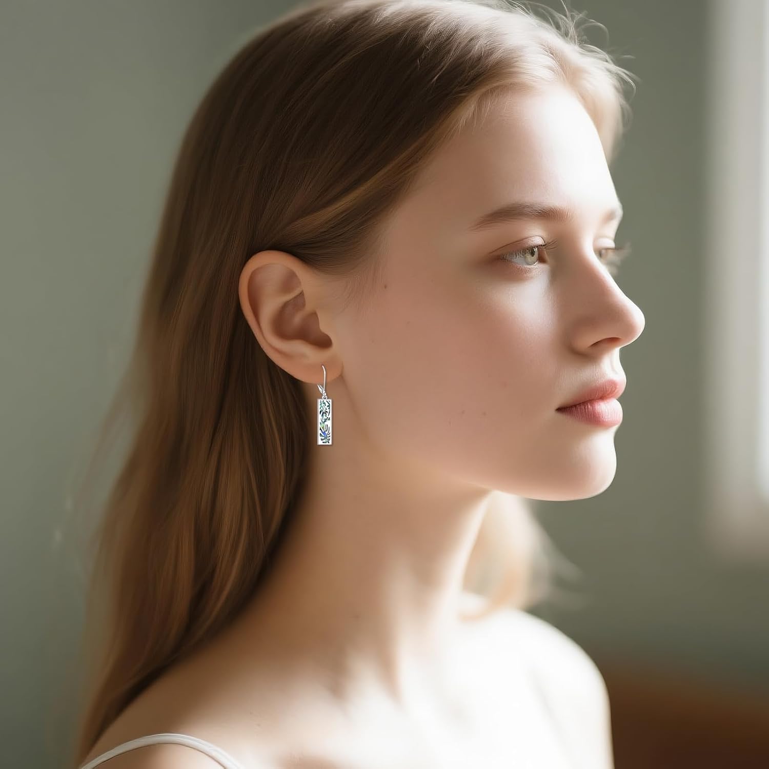 Monstera Earrings Sterling Silver Leaf Dangle Drop Earrings Plant Jewelry Gifts for Women - Image 2