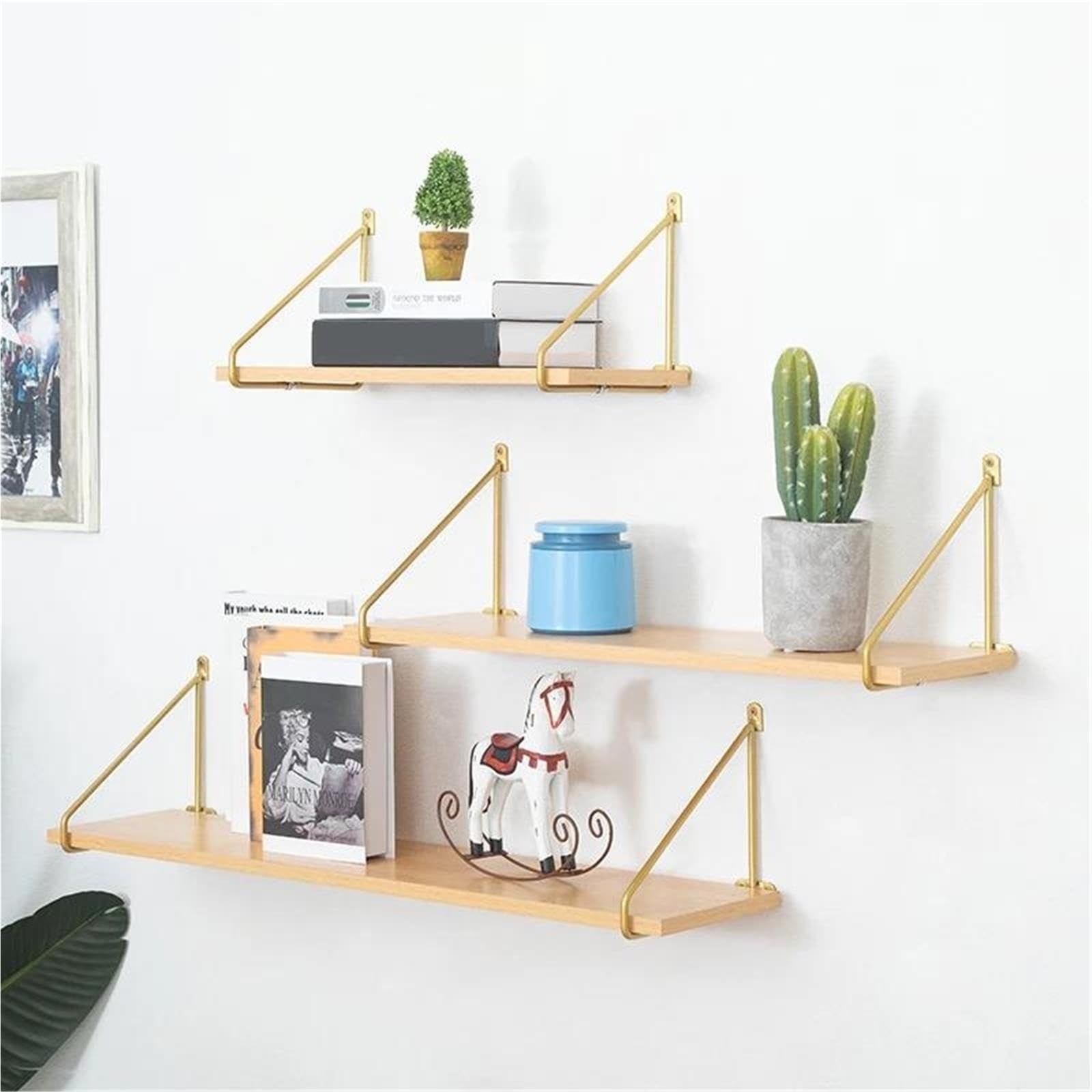 Soporte triangular de 2 piezas soporte placa capa dorada