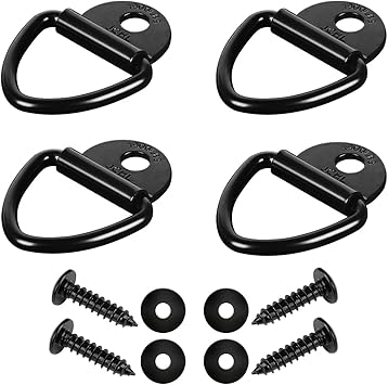 Amazon Com Jchl Cargo Tie Down Anchors 4pcs 2 Black Steel V Ring Bolt On Trailer Anchor Trailer Cargo Rope Bolt On Surface Mounting Clip Truck Load Anchor Point Lashing Ring For Trailers Trucks Warehouses