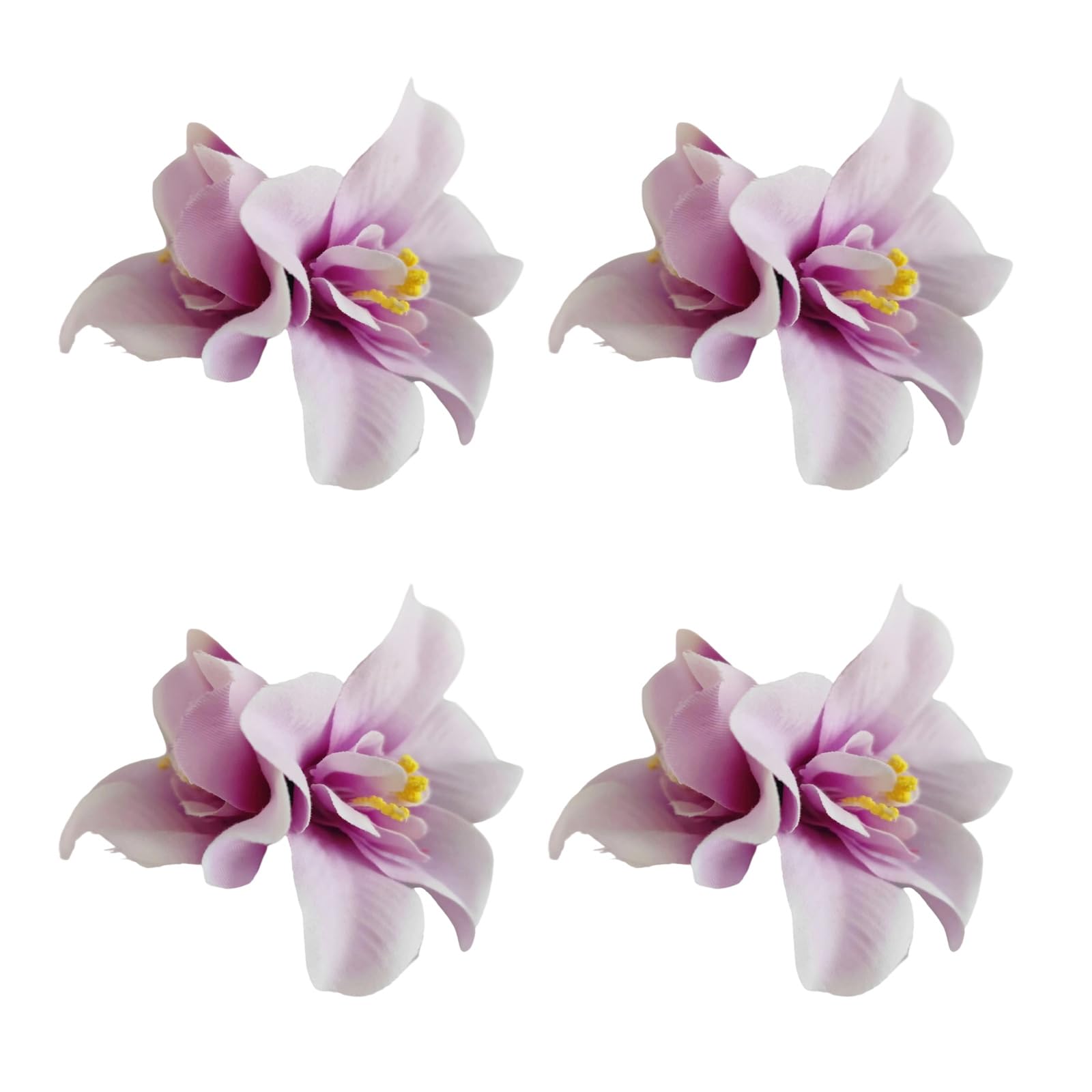 4 Stück Hibiskus-Haarspangen – Hawaiianische Blumen, Tropische Deko Für Strand & Party
