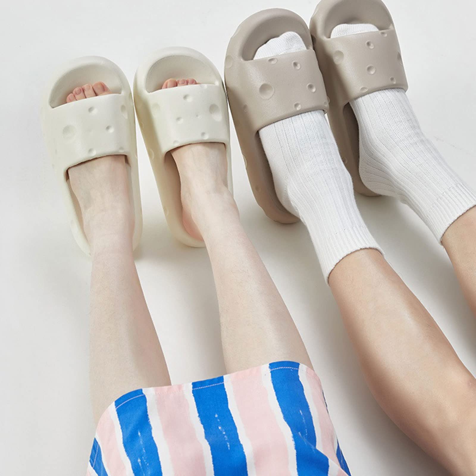 KKXXYQFC Sandalias para Hombre y Mujer, Zapatos de Plataforma, tobogán de Interior Suave para Mujer, Sandalias Antideslizantes de Verano, Zapatos de baño para Mujer, Ducha