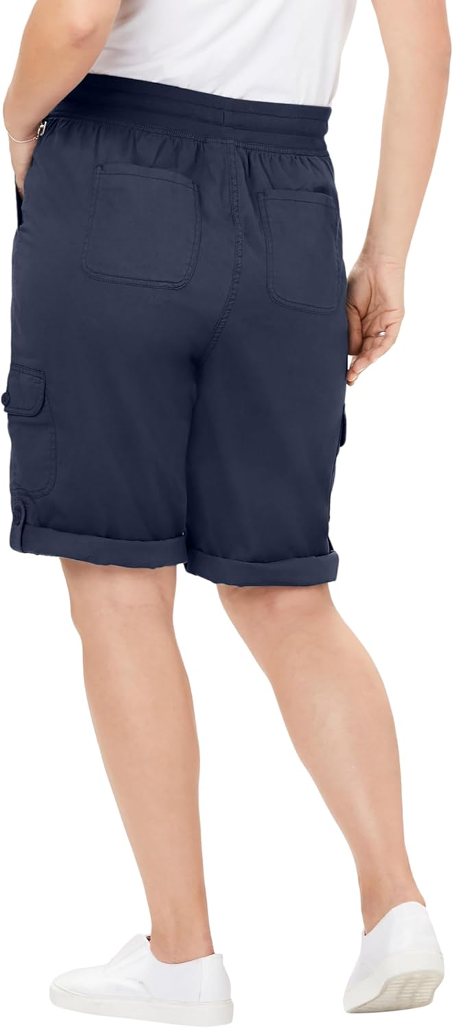 Woman Within Plus Size Convertible Length Cargo Bermuda/Short