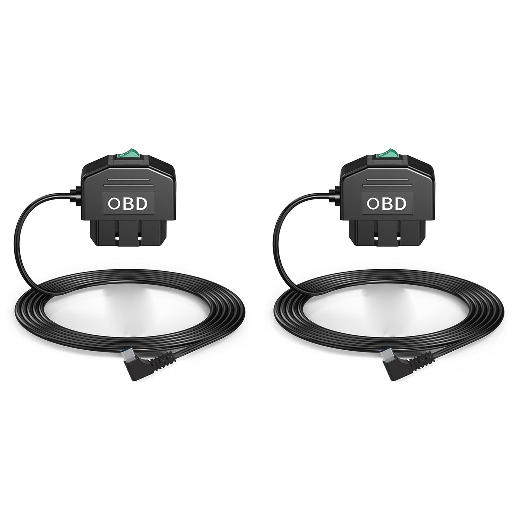 2X Dash Cam OBD Hardwire Kit Dash Camera USB Type C Hardwire Kit with OBD Power Cable for