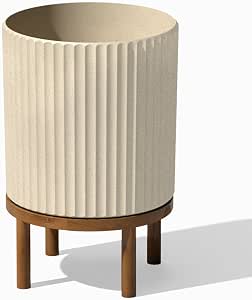 Veradek Demi Series Round Planter with Stand for Porch and Patio