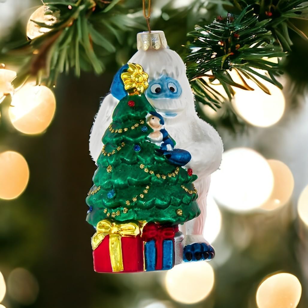 Kurt Adler Bumble & Tree Glass Ornament, 5" - Beloved Rudolph Series