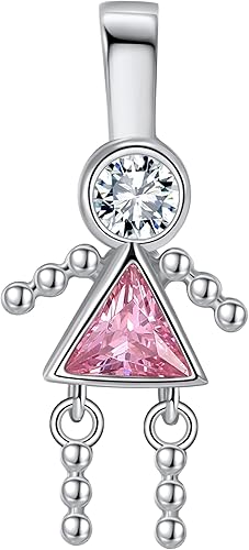 Birthstone Baby Charms for Mom by Ginger Lyne Birthday Kids Boy or Girl Birth Month Pendants for Grandma Family Tree Necklace for Women Cubic