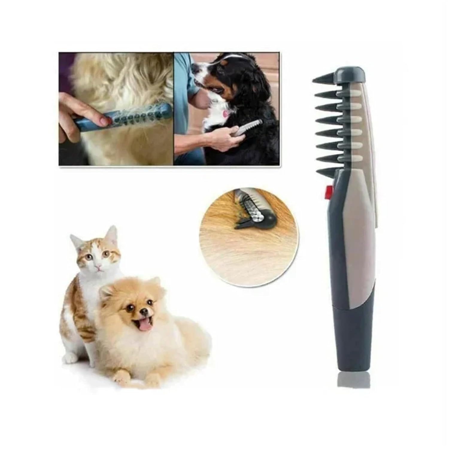 Electric Pet Grooming Comb - Professional Dog & Cat Hair Trimmer Brush For Quick Cleaning And Grooming(2pcs)