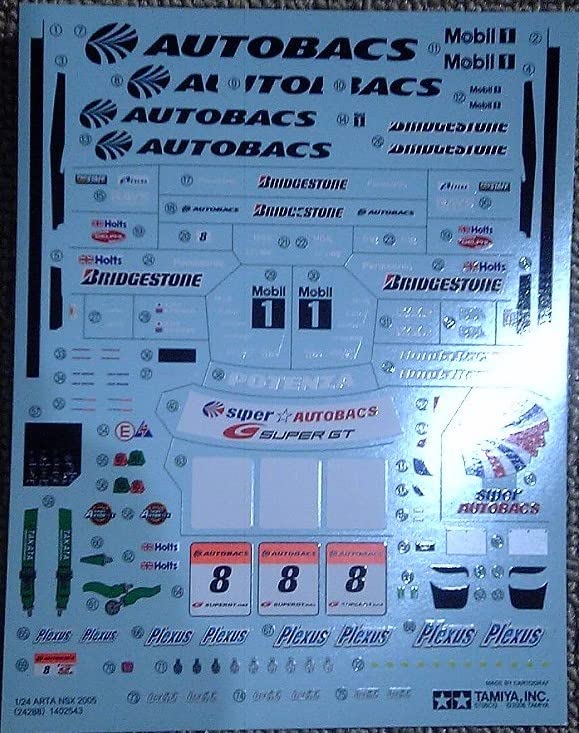 Amazon | タミヤ 124 ARTA NSX 2005 品番24288用 カルトグラフデカール