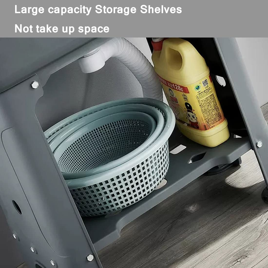 Fregadero de lavandería con Grifo y Fregadero de plástico Fregadero de Cocina de Gran Capacidad Fregaderos de desechos comerciales para lavaderos Sótano Garaje o Tienda Lavandería