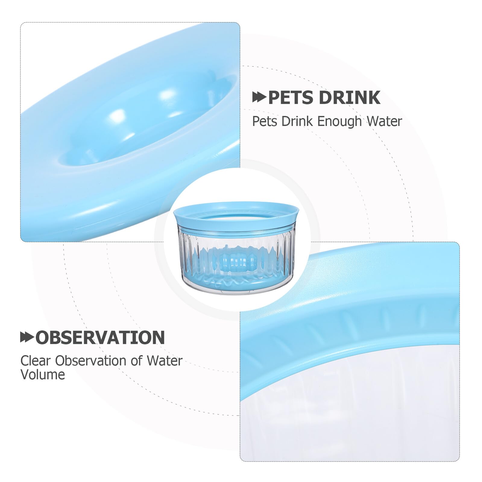 ifundom Ciotola Galleggiante per Cani Antispruzzo Base Antiribaltamento Ciotola per L’Acqua da Viaggio e Cuccia Resistente e Adatta per Uso Interno ed Esterno