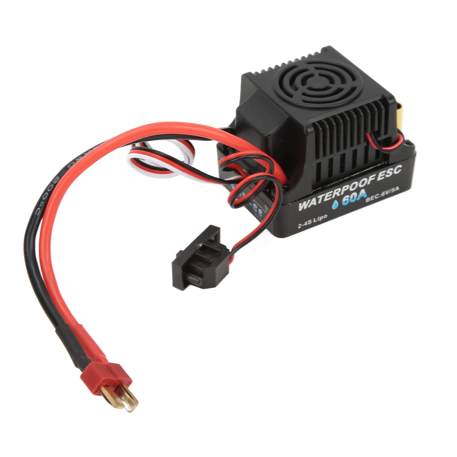 Generic Kit Combinato Motore Brushless Impermeabile 2300KV e 60A ESC per Auto Telecomandate 1/10 Ad Alte Prestazioni Rosso