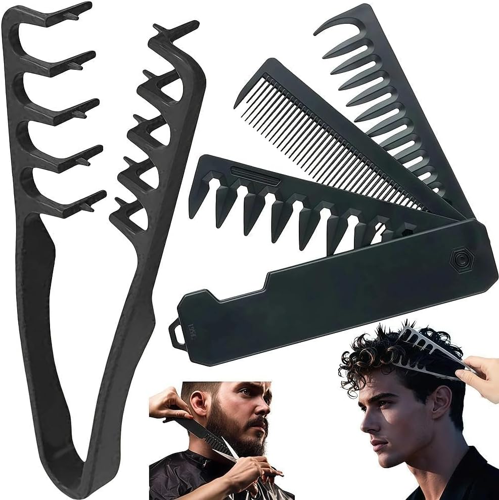 Texturizing Comb for Men & Women - Volumizing & Detangling Comb for All Hair Types, Thick, Curly & Straight Hairs, Works on Wet/Dry Hair, Travel-Friendly Hairs Styling Tool for Fluffy Texture & Waves