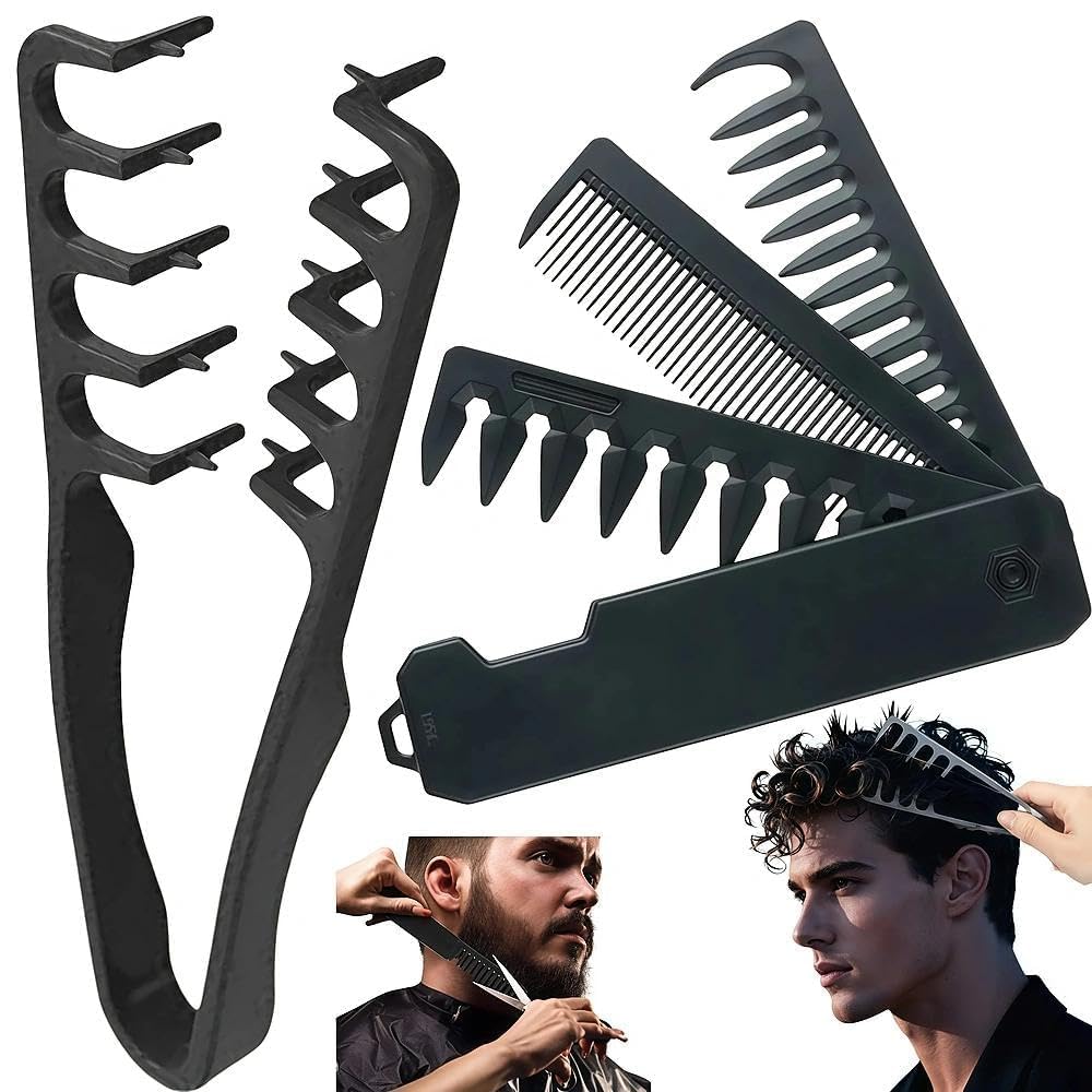 Texturizing Comb for Men & Women - Volumizing & Detangling Comb for All Hair Types, Thick, Curly & Straight Hairs, Works on Wet/Dry Hair, Travel-Friendly Hairs Styling Tool for Fluffy Texture & Waves