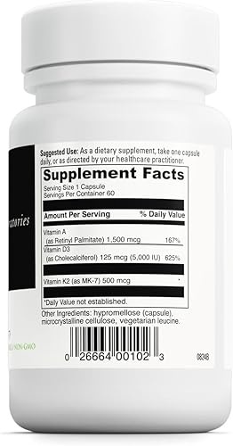 Miniatura 2 de Davinci Labs ADK - Suplemento dietético para apoyar la estructura ósea la salud cardíaca y la función inmunológica con vitamina A vitamina D3 5000