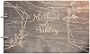 Personalized Handmade Mr Mrs Wedding Guest Book for Bride and Groom Wood Alternative Custom Engraved Newlywed Marriage Album (Black Walnut)
