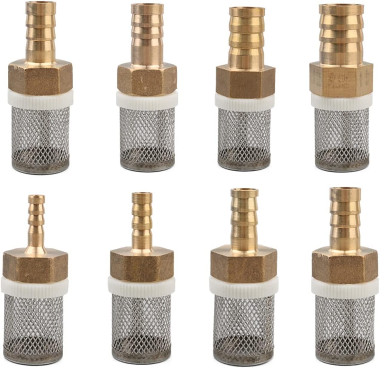Garden 1pc 6~19mm Car Wash Irrigation Filters Brass Strainer Sprayer Pump Filtering Net Stainless Steel Mesh Filter(8mm)