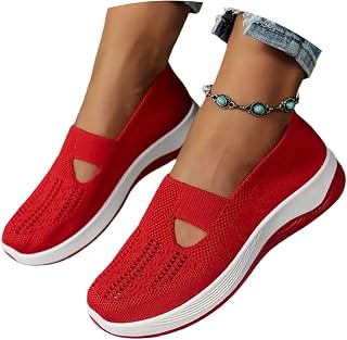 Generic Sneakers for Women Walking Shoes Slip On Fashion Sneakers Lightweight Comfortable Breathable Casual Gym Tennis Shoes