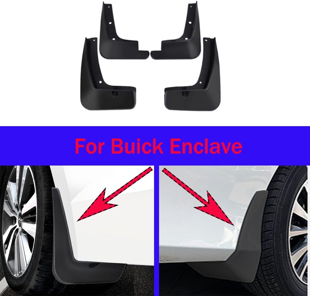 Car Mudguard 4pcs Mudflaps Splash Guard Fender New for Buick Enclave 2008 2009 2010 2011 2012 2013 2014 2015 2016 2017 2018 2019 2020