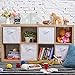 EZOWare Set of 4 Foldable Fabric Basket Bin, 13 x 15 x 13 inch Collapsible Organizer Storage Cube with Handles for Home, Bedroom, Baby Nursery, Office, Kids Playroom - White