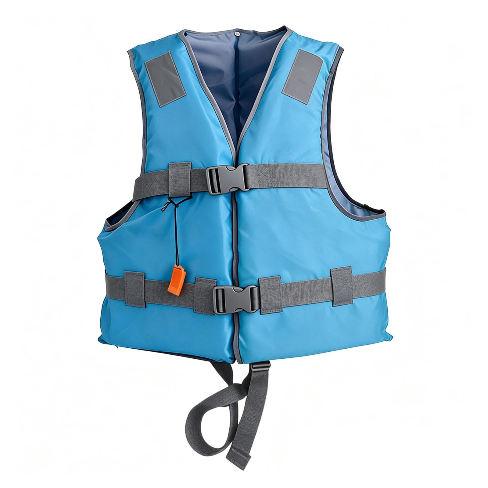 Genérico Chaleco Salvavidas Ligero Turístico, 5 Tallas S-XXL Plegable con Silbato, para Vacaciones de Playa, Piscina y Turismo Acuático de Fin de Semana
