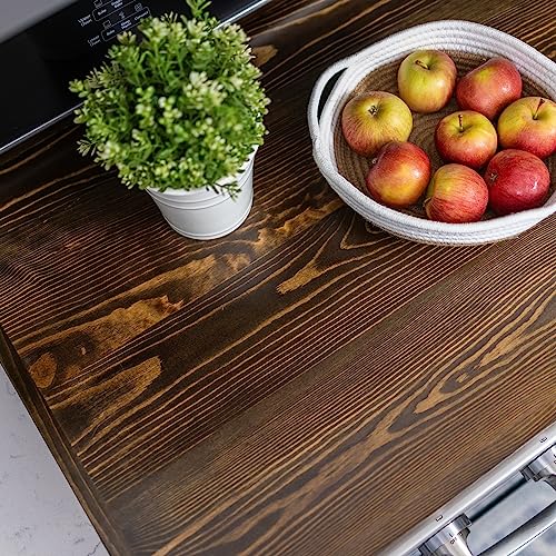 RELODECOR Noodle Board Stove Covers with Built-in Handles, Durable Extra Thick Pine Wood Handmade Cookware, Counter Space Top Covers for Electric Stoves, Farmhouse Rustic Stove Cover for Kitchen - Image 8