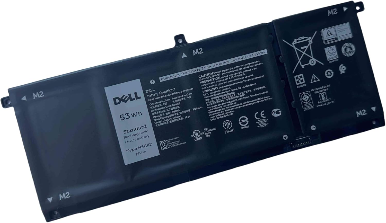 DELL H5CKD 15V 53Wh Battery For Dell Latitude 3120 3140 3410 3510,Vostro 5300 5301 5401 5402 5501 5502,Inspiron 5300 5301 5401 5402 5408 5409 5501 5502 5508 5509,Inspiron 5400 5406 7405 7300 7306 etc