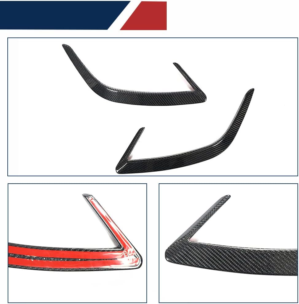 Stinger Real Carbon Fiber Rear Vent Cover for Kia Stinger 2017-2023 Rear Bumper Side Vent Canard Covers Factory Outlet