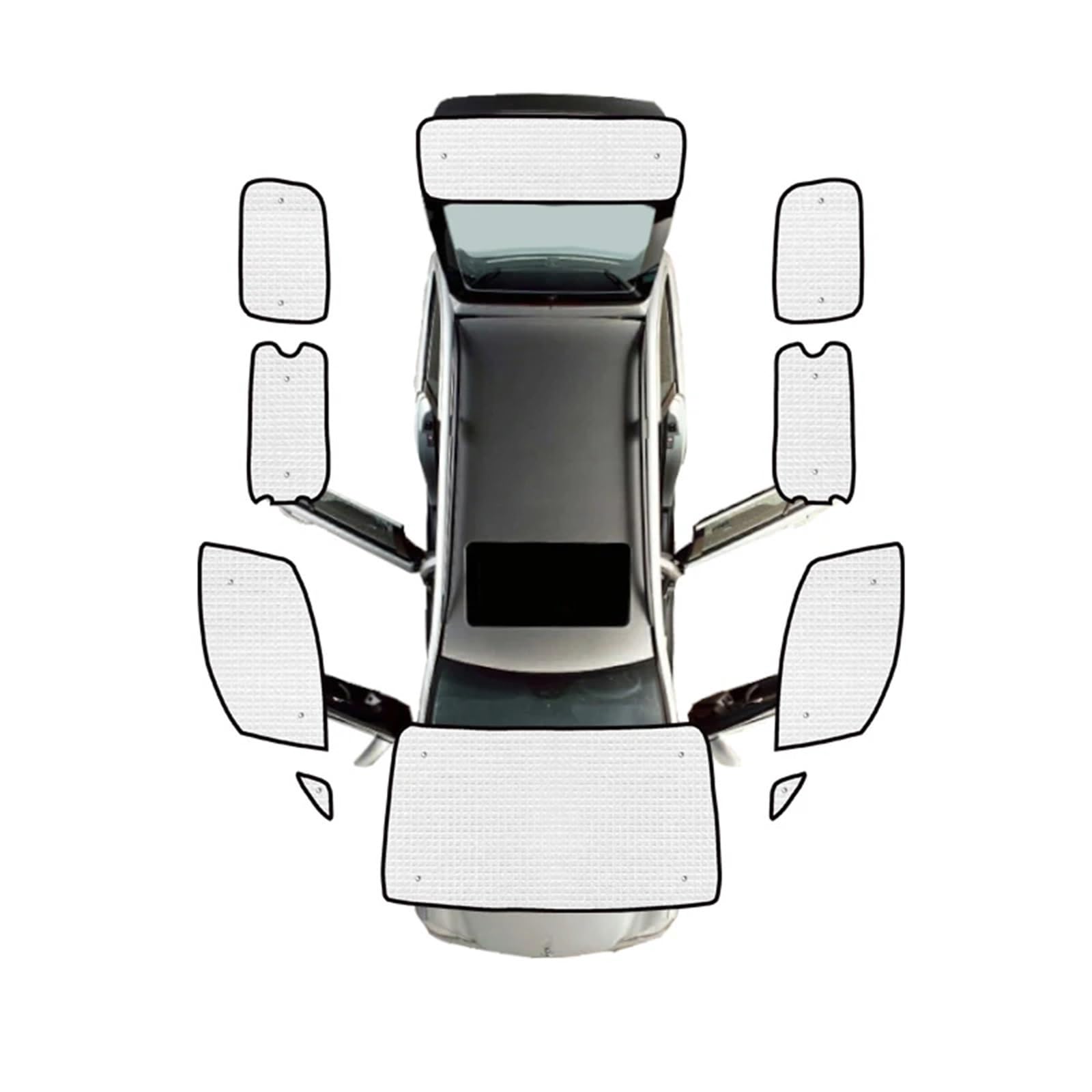 Parasole Per Nissan Per NV200 Per Evalia 2010 2011 2012 2013 2014 2015 2016 Copertura Completa Tende Da Sole Auto Visiera Accessori Tendine Parasole Auto Bambini(All Sunshades)