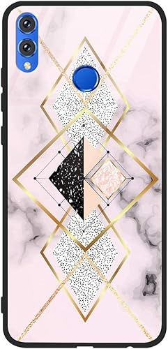 Eouine Funda para Huawei Y9 2019, antiarañazos, a prueba de golpes, de vidrio templado, con parachoques de silicona suave para smartphone Huawei Y9