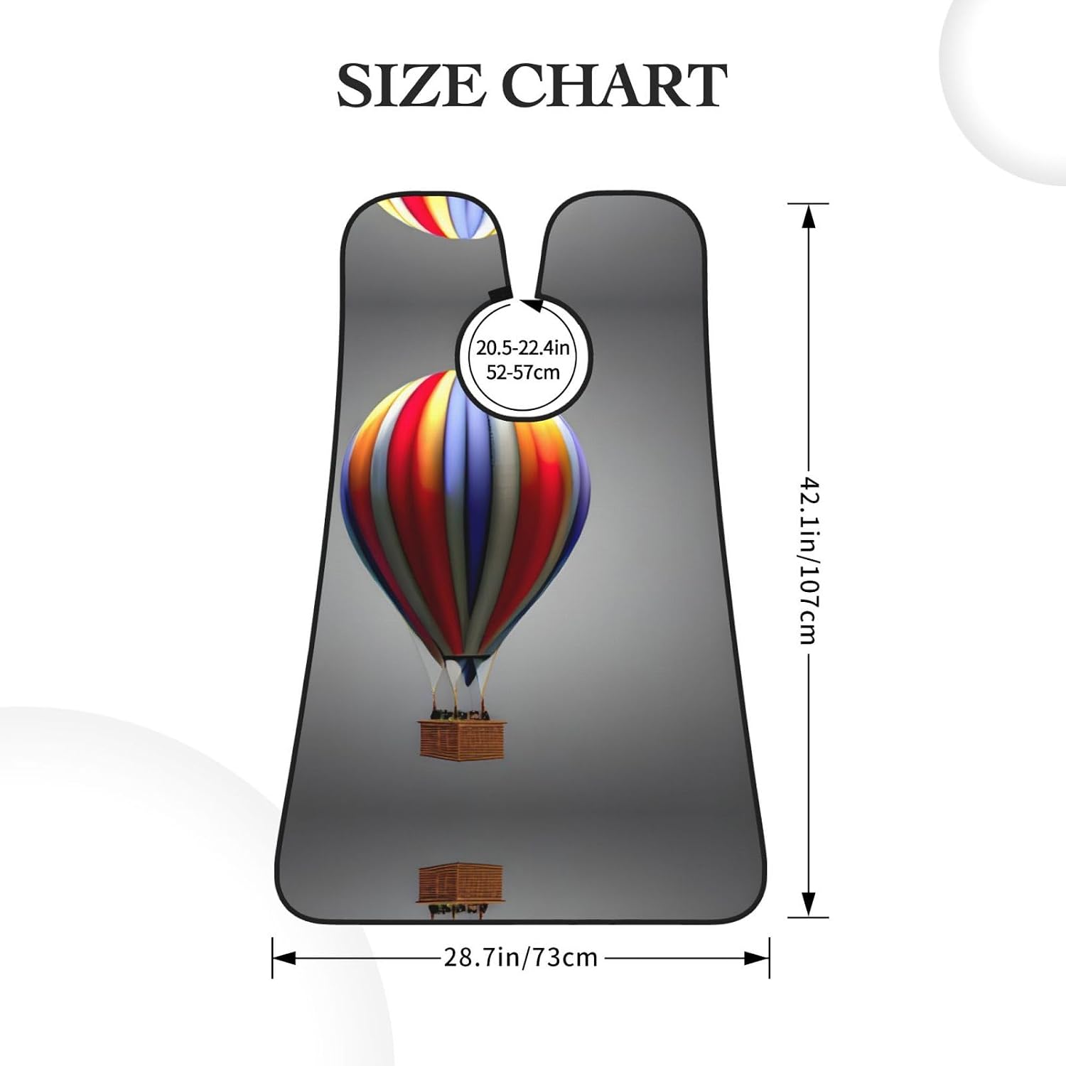 Hot Air Balloon Print Beard Bib Apron For Men, Beard Hair Catcher For Men Shaving Trimming,Beard Cape Cloth