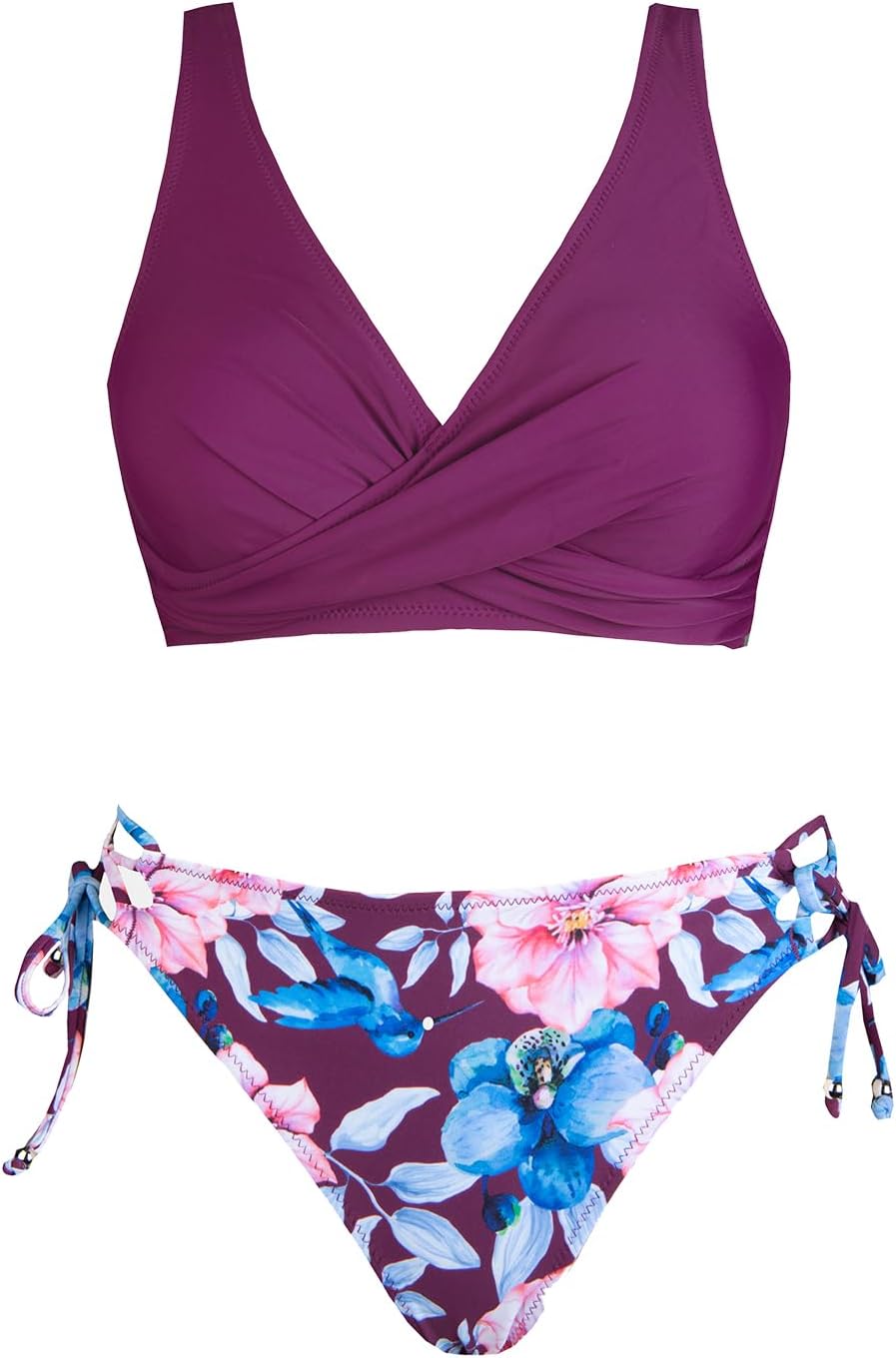 CUPSHE Women's Bikini Swimsuit Front Cross Lace Up Two Piece Bathing Suit - Image 5