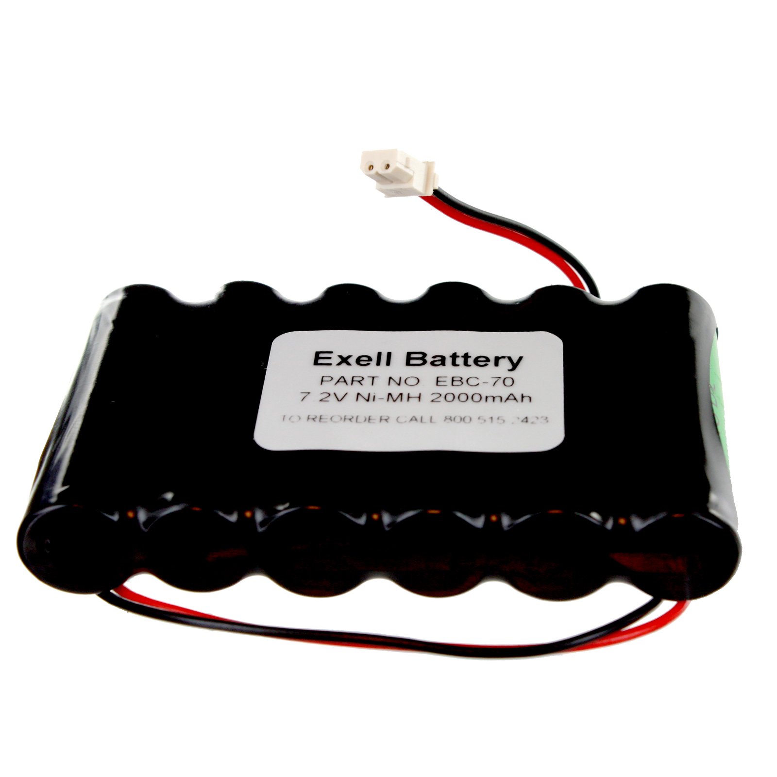 Exell Battery 7.2V 2000mAh NiMH Ademco Lynx Alarm Systems Replacement Battery Compatible with RCHB-SC,C8-B33, MS104, NIC1247, K5109, K5109, CUSTOM-70, K10145X10, LYNXRCHKIT-SC, 55026089, 781410403291
