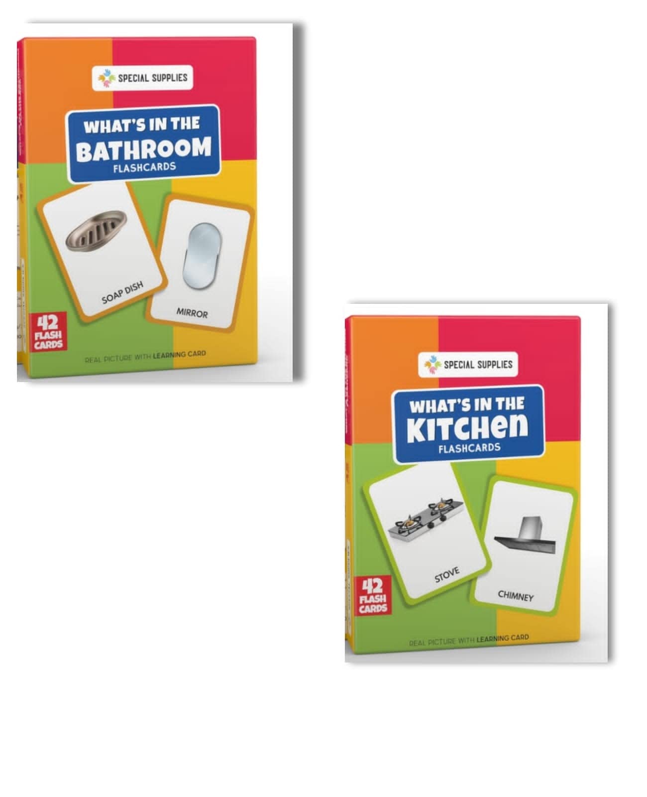 Flash Cards for Early Learning | Kitchen & Bathroom Cards | Set of 2 | Whats in Kitchen | Whats in Bathroom (B0BSCXSMB6) Amazon Price History, Amazon Price Tracker