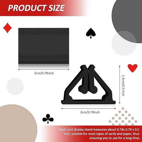 Miniatura 2 de 30 soportes para tarjetas de juego, soportes de plástico para tarjetas, soporte de juegos de mesa para juegos de fiesta (negro)